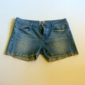 Fat Face Denim Embroidered Button Fly Shorts